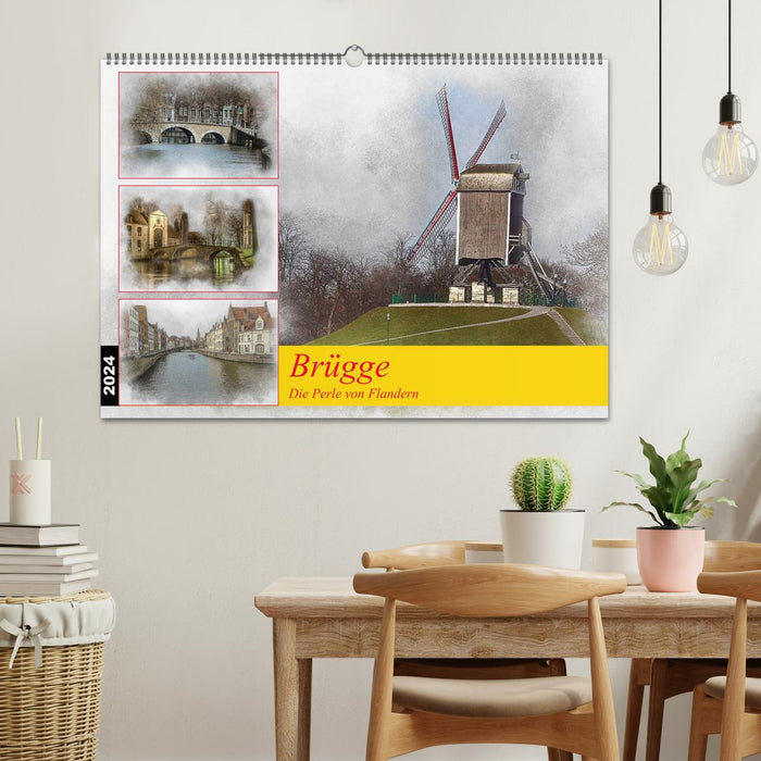 Bruges, the Pearl of Flanders (CALVENDO wall calendar 2024) 