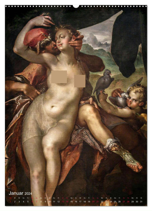 Eros und Kunst (CALVENDO Premium Wandkalender 2024)