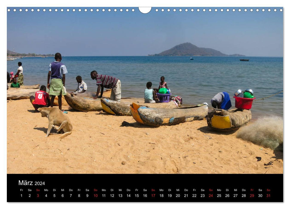 Pêcheurs du lac Malawi (Calvendo mural CALVENDO 2024) 