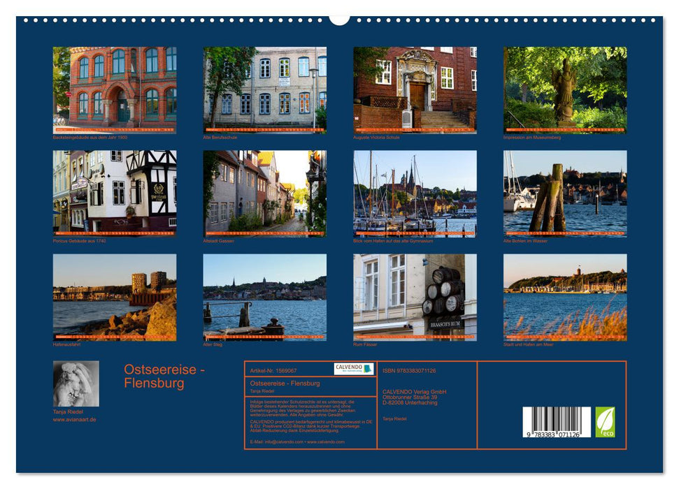 Voyage en mer Baltique - Flensbourg (Calvendo Premium Wall Calendar 2024) 