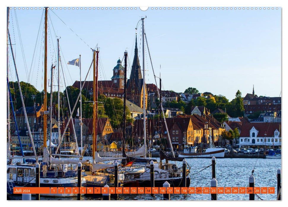 Voyage en mer Baltique - Flensbourg (Calvendo Premium Wall Calendar 2024) 