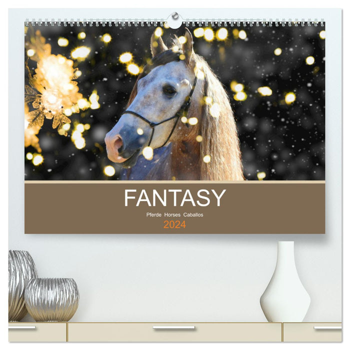 FANTASY Horses Horses Caballos (Calvendo Premium Calendrier mural 2024) 