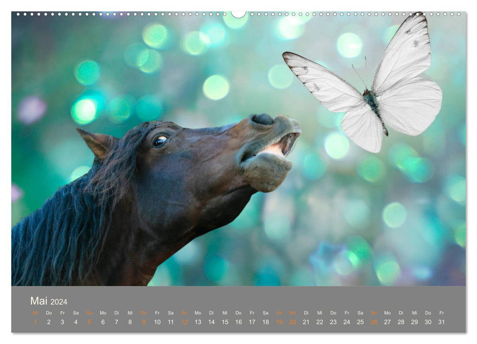FANTASY Pferde Horses Caballos (CALVENDO Premium Wandkalender 2024)
