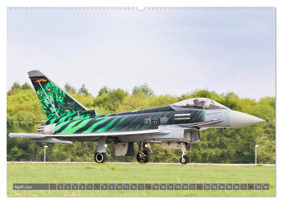 Military jets on the ground (CALVENDO Premium Wall Calendar 2024) 