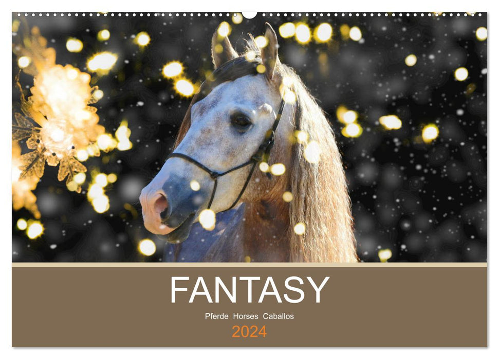 FANTASY Pferde Horses Caballos (CALVENDO Wandkalender 2024)