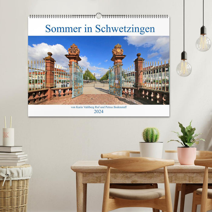 Sommer in Schwetzingen von Karin Vahlberg Ruf und Petrus Bodenstaff (CALVENDO Wandkalender 2024)