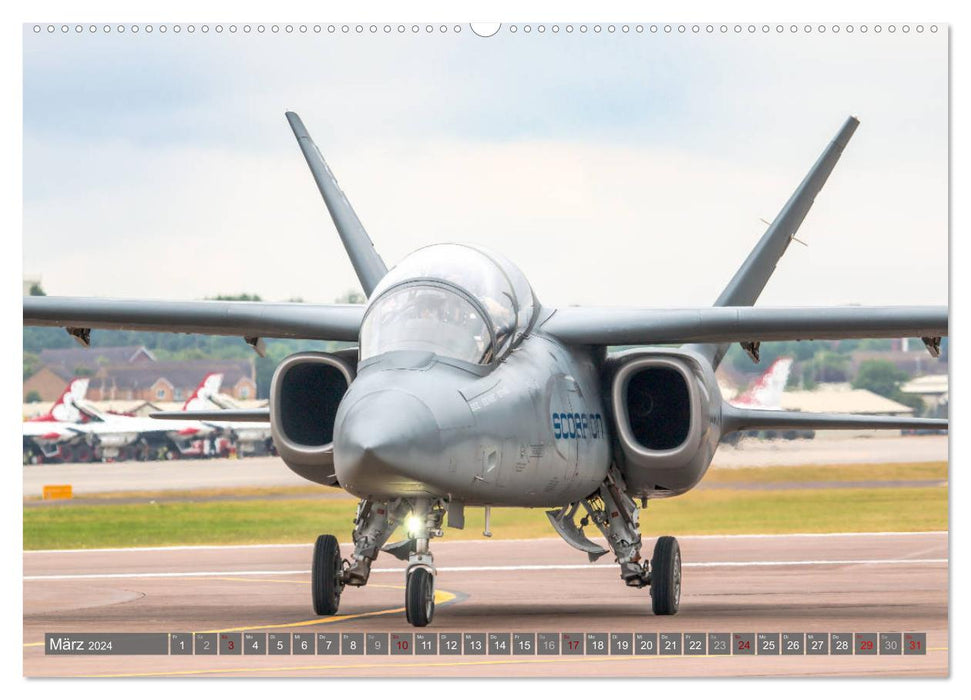 Military jets on the ground (CALVENDO wall calendar 2024) 