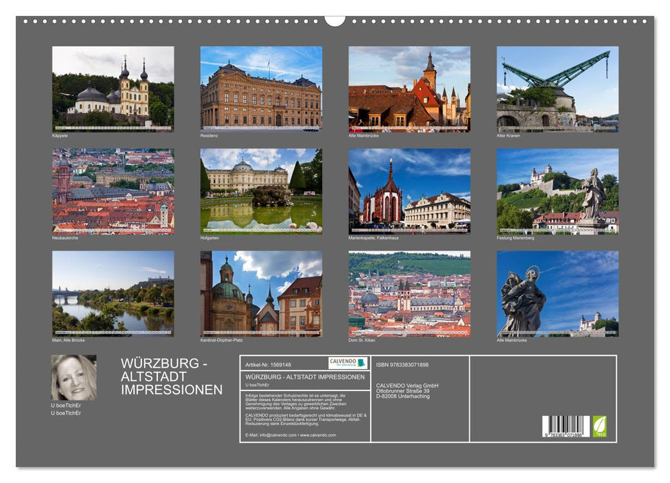 WÜRZBURG - ALTSTADT IMPRESSIONEN (CALVENDO Wandkalender 2024)