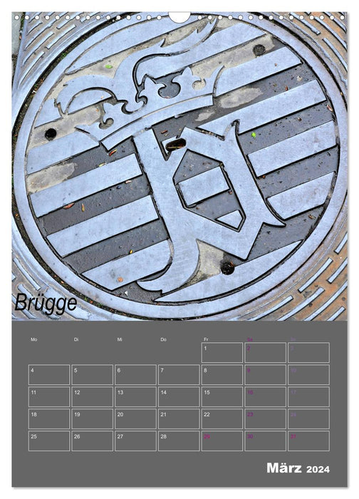 Fascination with manhole covers (CALVENDO wall calendar 2024) 