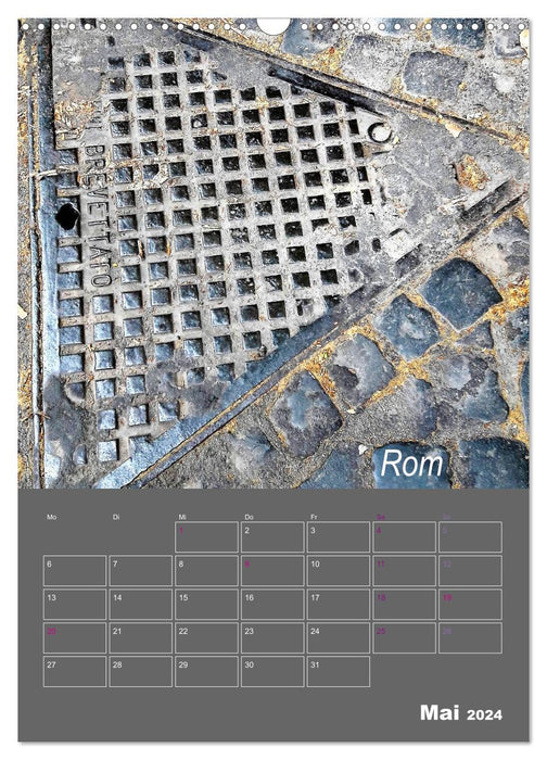 Fascination with manhole covers (CALVENDO wall calendar 2024) 