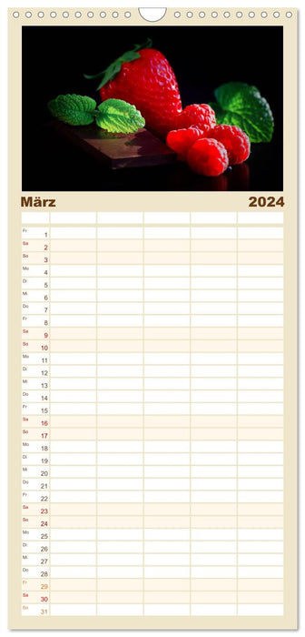 Frische Früchte Kalender (CALVENDO Familienplaner 2024)