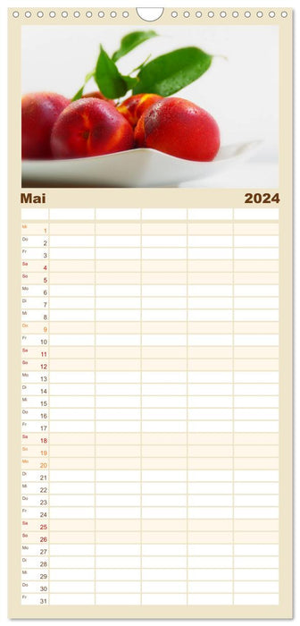 Frische Früchte Kalender (CALVENDO Familienplaner 2024)