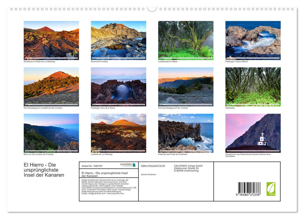 El Hierro - The most original island in the Canary Islands (CALVENDO Premium Wall Calendar 2024) 