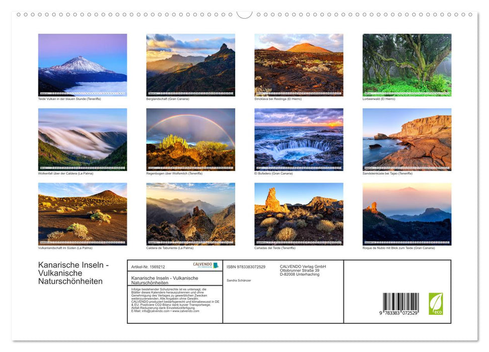 Kanarische Inseln - Vulkanische Naturschönheiten (CALVENDO Premium Wandkalender 2024)