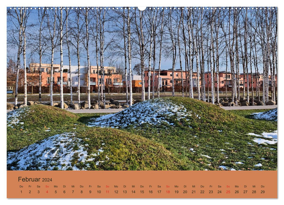 Stressfreie Zone! Parks und grüne Oasen in Augsburg (CALVENDO Wandkalender 2024)