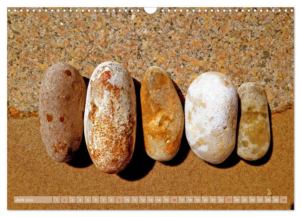 Stone magic worlds - collecting stones on Rügen (CALVENDO wall calendar 2024) 