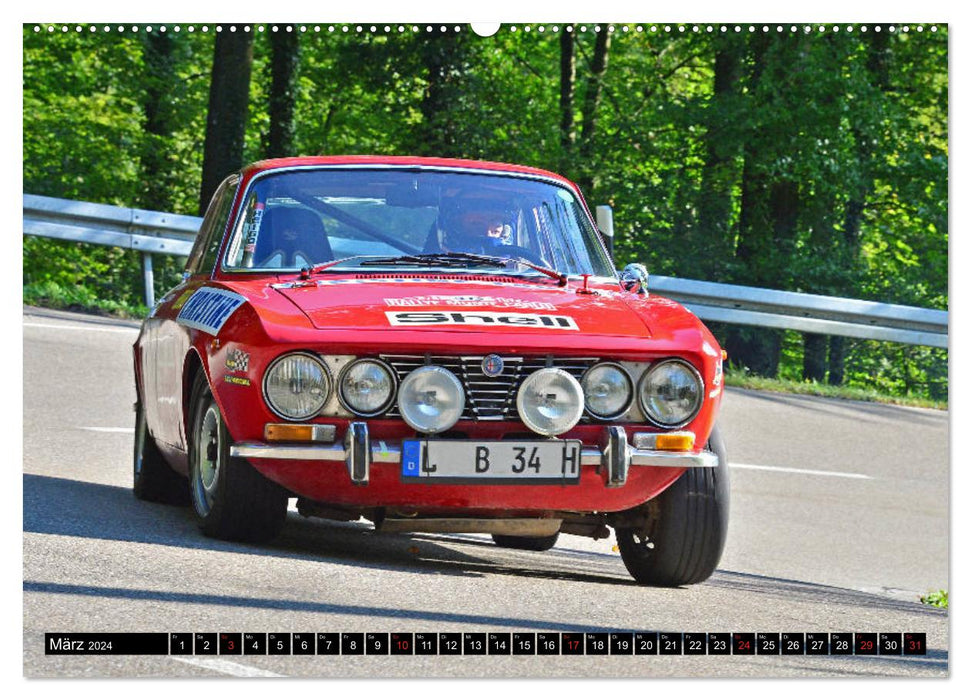 Italian classic cars on the mountain (CALVENDO Premium Wall Calendar 2024) 