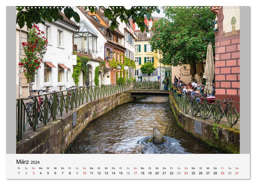 Freiburg im Breisgau. Malerische Stadt am Rande des Schwarzwaldes (CALVENDO Wandkalender 2024)