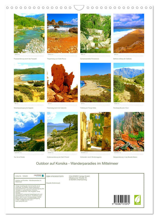 Outdoor in Corsica - hiking paradise in the Mediterranean (CALVENDO wall calendar 2024) 