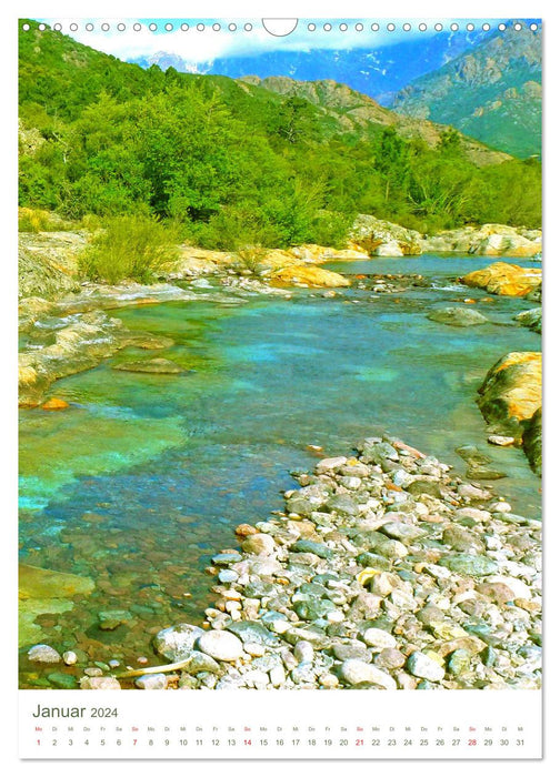 Outdoor in Corsica - hiking paradise in the Mediterranean (CALVENDO wall calendar 2024) 