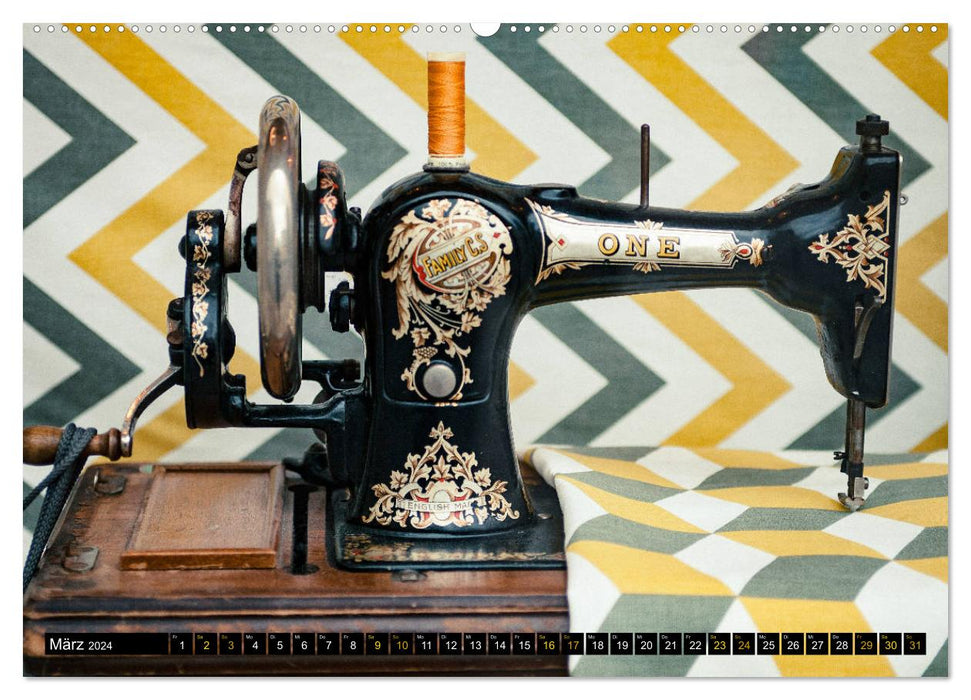 Grandma's Sewing Machines (CALVENDO Premium Wall Calendar 2024) 
