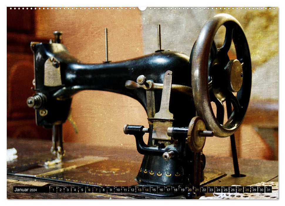 Grandma's sewing machines (CALVENDO wall calendar 2024) 