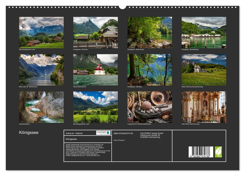 Königssee - Berchtesgadener Land (CALVENDO Premium Wall Calendar 2024) 