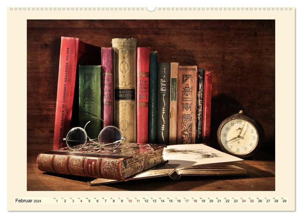 For the love of old books (CALVENDO Premium Wall Calendar 2024) 