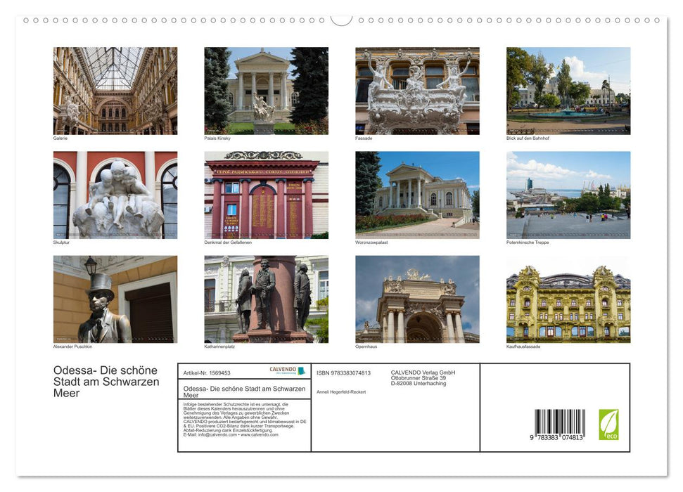 Odessa - The beautiful city on the Black Sea (CALVENDO Premium Wall Calendar 2024) 