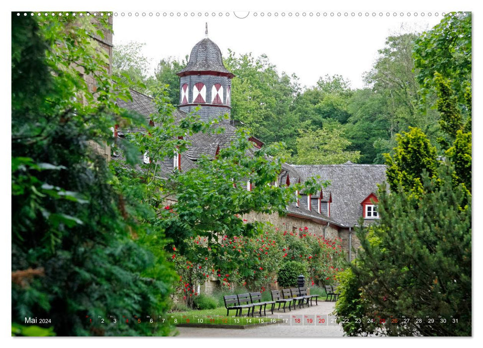 Burgen, Schlösser, Herrenhäuser im Bergischen Land (CALVENDO Wandkalender 2024)