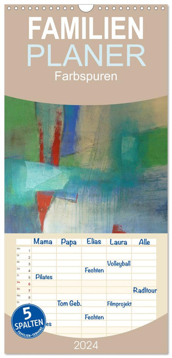 Farbspuren - Kunstkalender (CALVENDO Familienplaner 2024)