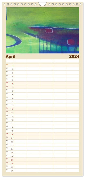 Farbspuren - Kunstkalender (CALVENDO Familienplaner 2024)