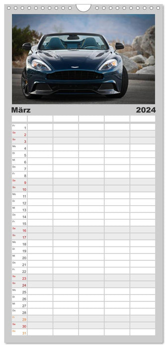 Aston Martin Vanquish Volante (CALVENDO Familienplaner 2024)