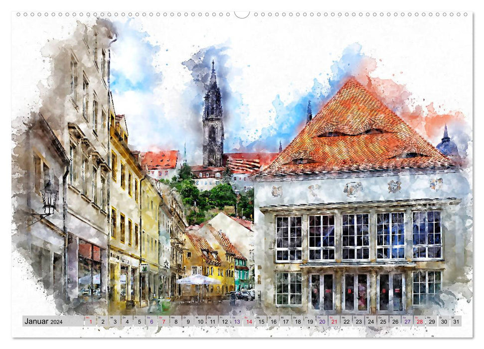 Picturesque Meissen (CALVENDO Premium Wall Calendar 2024) 