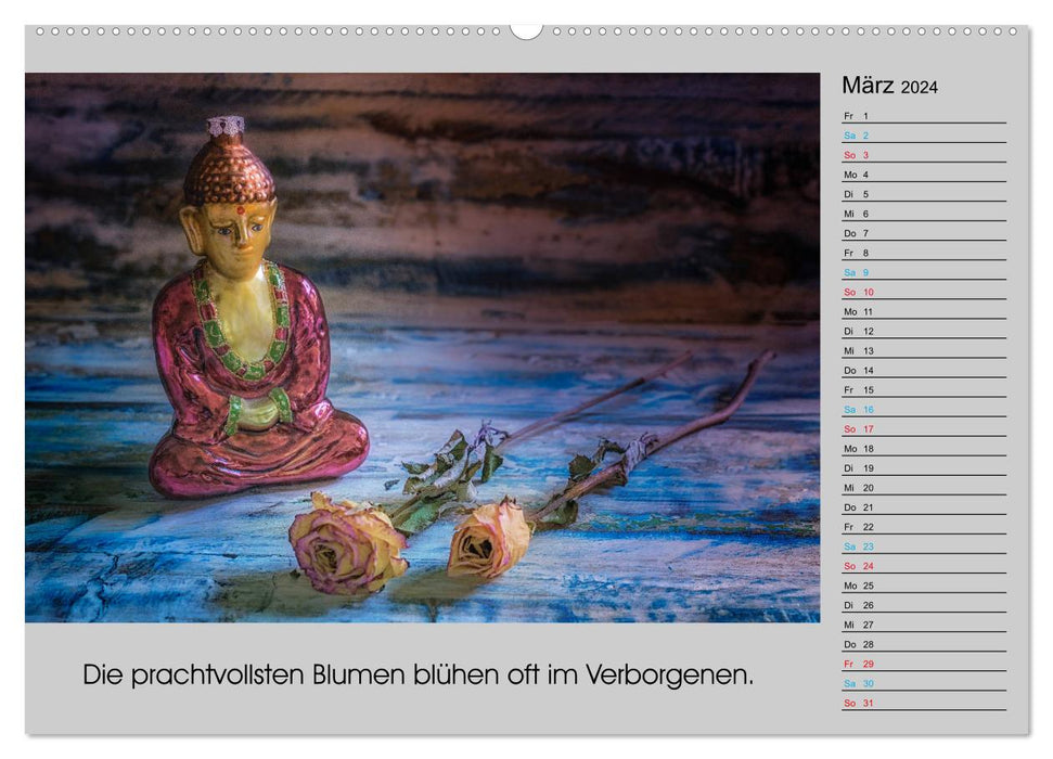 Lebenskraft Buddha (CALVENDO Premium Wandkalender 2024)