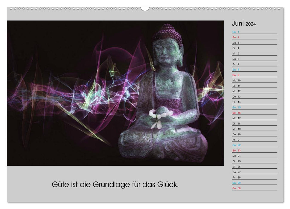 Lebenskraft Buddha (CALVENDO Premium Wandkalender 2024)
