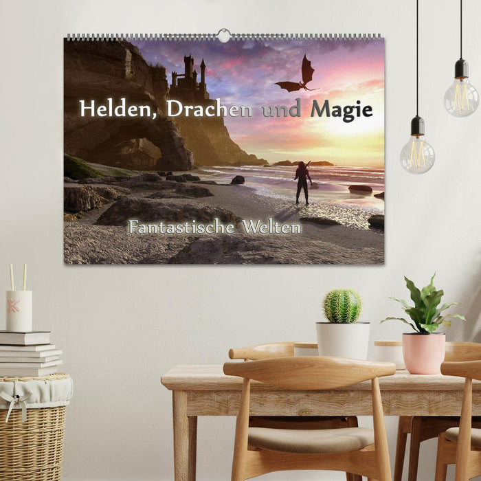 Helden, Drachen und Magie (CALVENDO Wandkalender 2024)