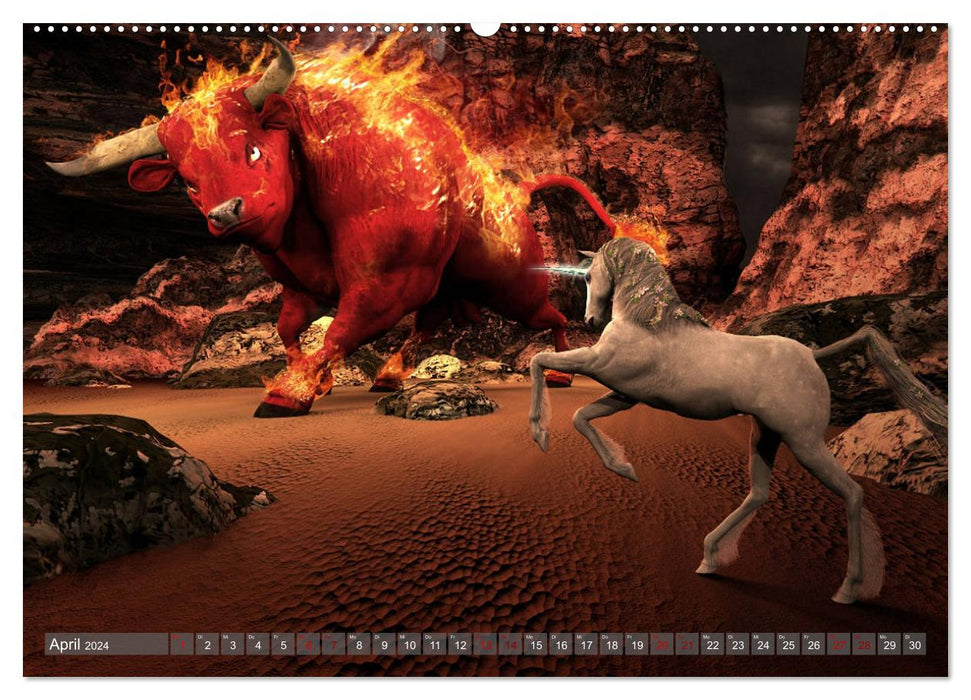 Heroes, dragons and magic (CALVENDO wall calendar 2024) 