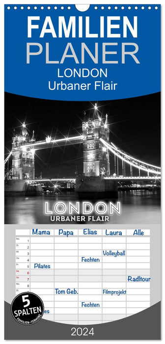 LONDON Urbaner Flair (CALVENDO Familienplaner 2024)