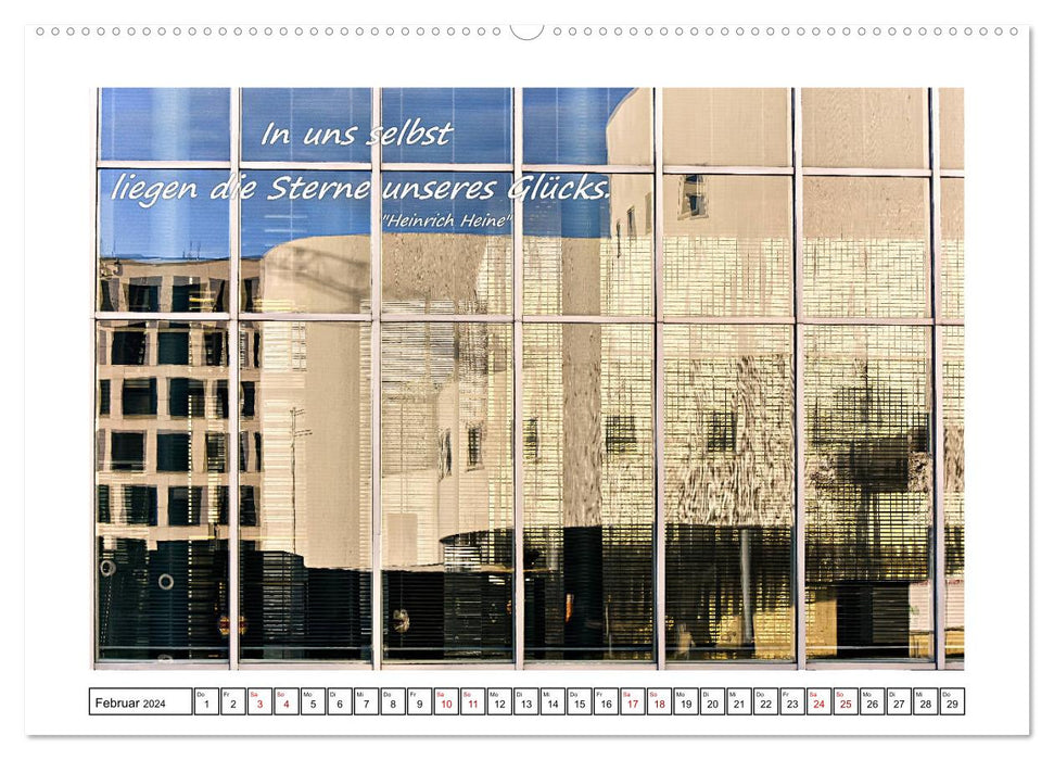 Düsseldorfer Ansichten mit Zitaten von Heinrich Heine (CALVENDO Wandkalender 2024)