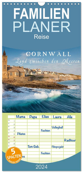 Cornwall - Land zwischen den Meeren (CALVENDO Familienplaner 2024)