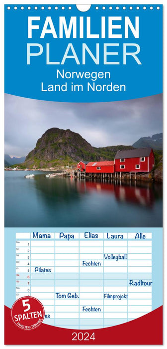 Norvège - pays du nord (Planificateur familial CALVENDO 2024) 