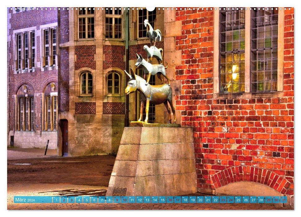 Kalender Hansestadt Bremen a. d. Weser, 2024 (CALVENDO Premium Wandkalender 2024)