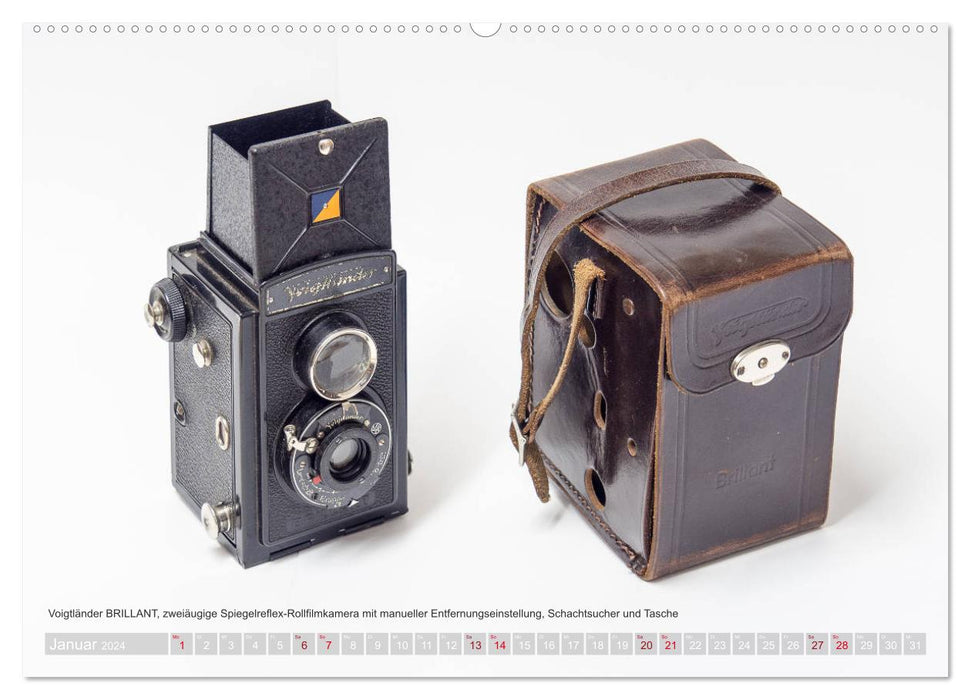 Alte und nicht ganz so alte Fotoapparate (CALVENDO Premium Wandkalender 2024)