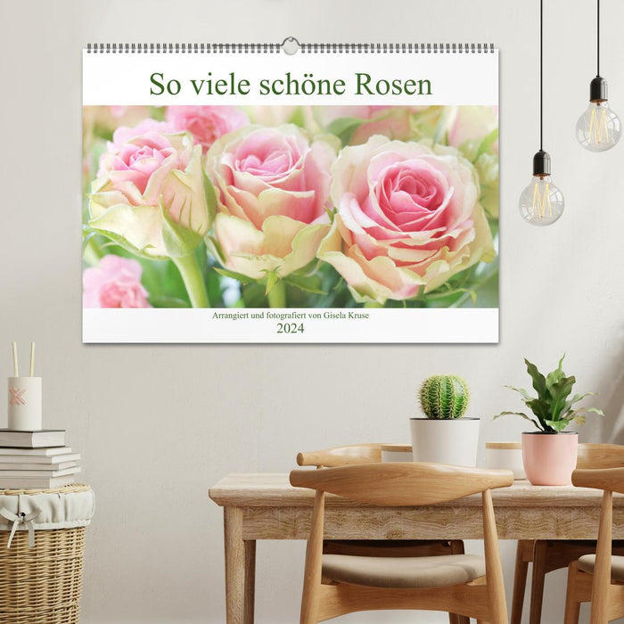 So many beautiful roses (CALVENDO wall calendar 2024) 