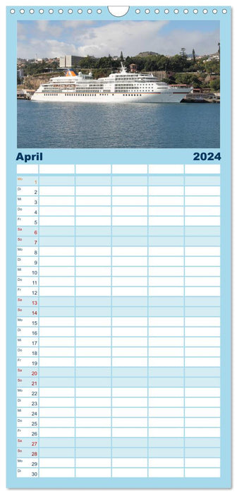 Navires de croisière en Europe (Planificateur familial CALVENDO 2024) 