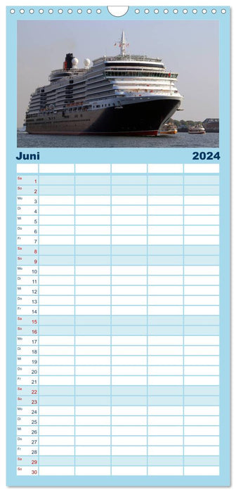 Navires de croisière en Europe (Planificateur familial CALVENDO 2024) 