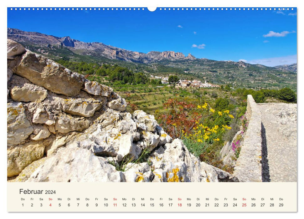El Castell de Guadalest - In der Berglandschaft der Costa Blanca (CALVENDO Premium Wandkalender 2024)