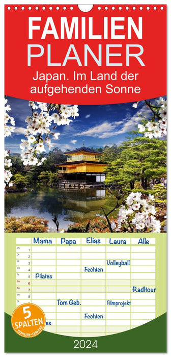 Japon. Au pays du soleil levant (Agenda familial CALVENDO 2024) 