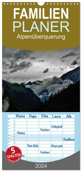 Alpenüberquerung (CALVENDO Familienplaner 2024)